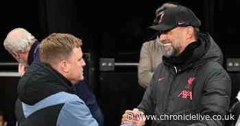 Eddie Howe sends 'hunted' message to Liverpool after Jurgen Klopp's 'happy' Newcastle claim