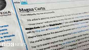 Magna Carta Wikipedia page turned into giant embroidery