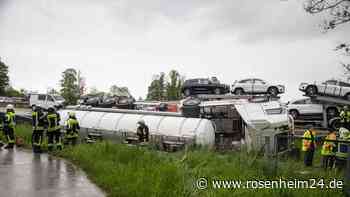 Fotos vom Lkw-Unfall auf der A8 bei Anger am 17. Mai