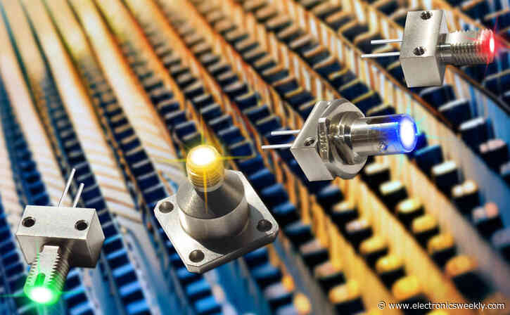 Coloured LEDs launch into plastic and glass fibres