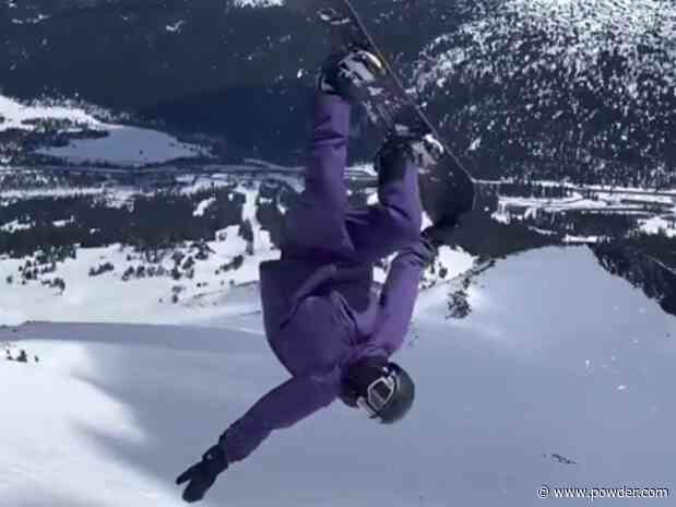 Snowboarder Explodes After Landing Impressive Stunt