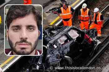 Driver killed mother in rail line crash in Range Rover