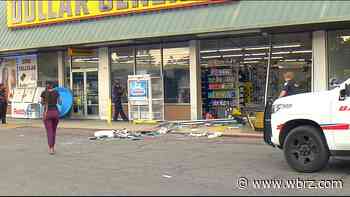 Driver crashed into Dollar General in Baker