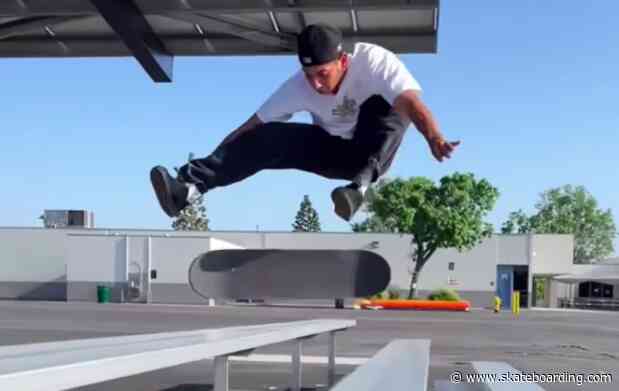 Perfect Form: Watch Jonathan Hernandez Kickflip And BS Flip A Full Set Of Bleachers