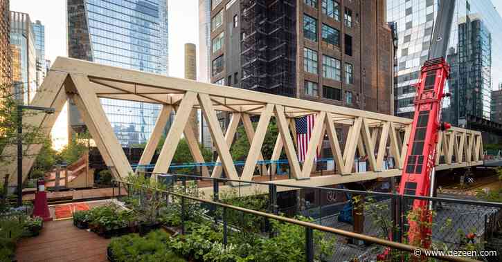 SOM connects block-long glulam bridge to the High Line