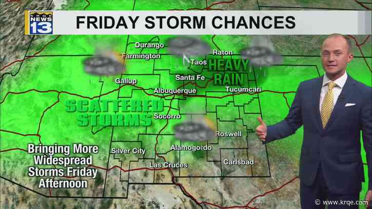 Showers and storms return Friday