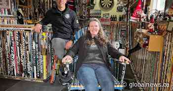 N.S. man creating hockey stick furniture to raise money for cancer research