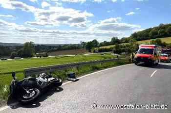 Motorradfahrer verunglückt unterhalb der Kugelsburg