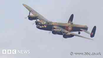 Dambusters: Lancaster soars over Lincolnshire Bomber Command memorial