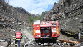 Waldbrand in Tschechien nahe der deutschen Grenze
