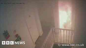E-scooter bursting into flames in a London home caught on video