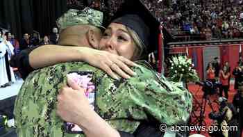 WATCH:  Navy father surprises daughter at college graduation