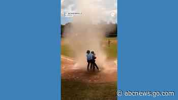 WATCH:  Dust devil strikes at baseball game