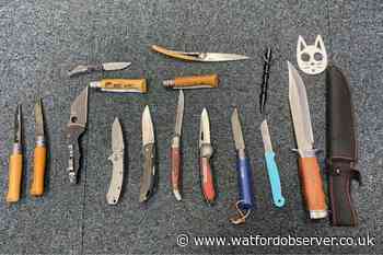 Image released of 17 weapons surrendered in Abbots Langley