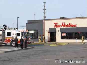 Fire crews handle serious fire at Tim Horton's on Innes Road