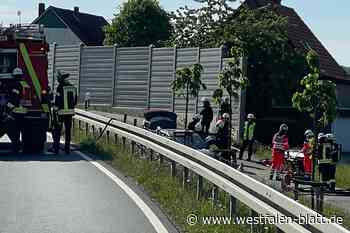 Löhne: Mann fährt in Lärmschutzwand