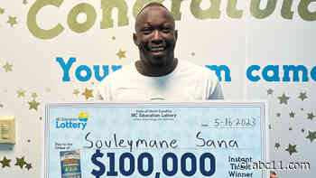'This was my dream.' Man to help schoolchildren in his hometown in Africa after NC lottery win