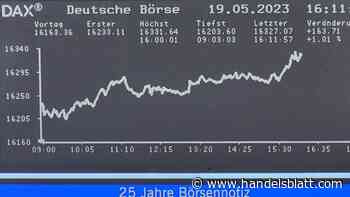 Rekordhoch: Dax setzt neue Bestmarke deutlich über 16.300 Punkten und beendet Handelswoche klar im Plus