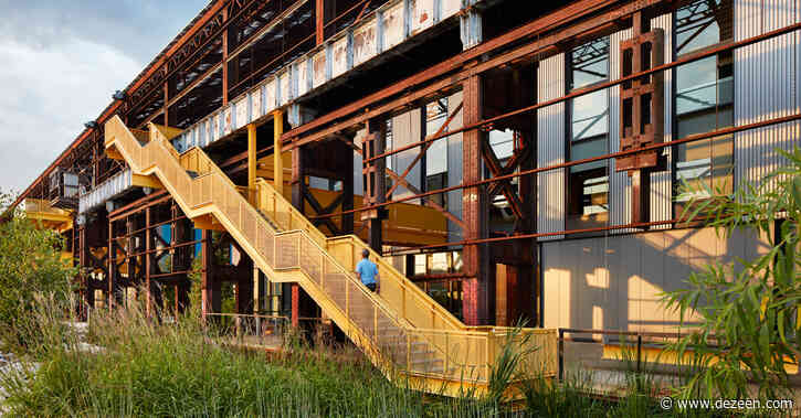 MSR Design places colourful buildings and walkways in skeleton of Pittsburgh steel mill