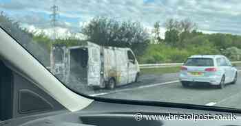M49 vehicle fire: Van destroyed in blaze near Bristol