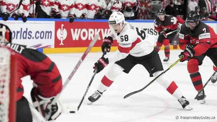 Switzerland beats Canada 3-2 to stay perfect at world hockey championship