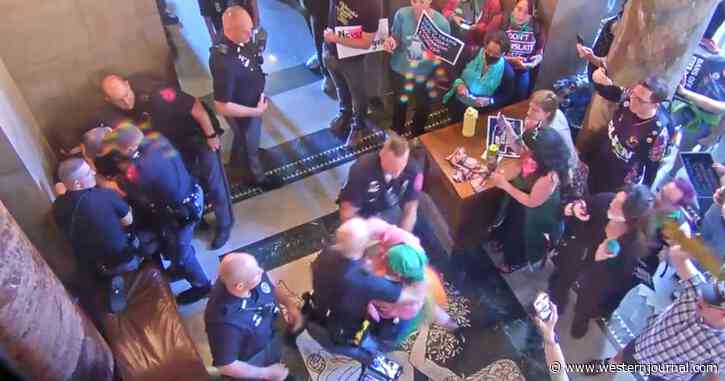 Watch: Pro-Trans Protester Punches Police Officer During Capitol Mob, 6 People Arrested