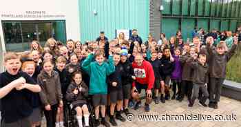 Ponteland classmates of boy, 11, who lost his mum to a brain tumour help him to complete charity challenge