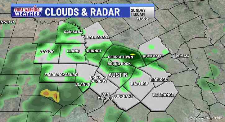 Light rain, cloudy skies to finish the weekend