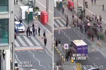 Arrests after teens jump on cars near Wembley Stadium