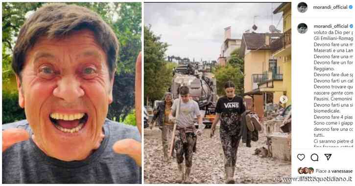 Gianni Morandi e il post per l’alluvione in Emilia-Romagna: “È quel pezzo di terra voluto da Dio per permettere agli uomini di costruire la Ferrari. Forza”