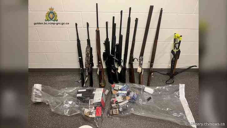 2 face charges after Golden-Field RCMP seize 10 weapons, ammunition