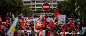 France pension protest held on outskirts of Cannes Film Festival