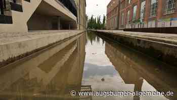 Die Wasserrinne auf dem AKS-Areal läuft jetzt zumindest probeweise