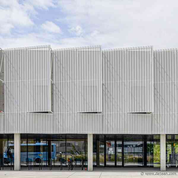 Conservatoire of Music and Dance by PPA Architectures features pleated metal sunscreen