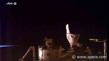 SpaceX Dragon capsule docks at space station with private Ax-2 astronaut crew (video)