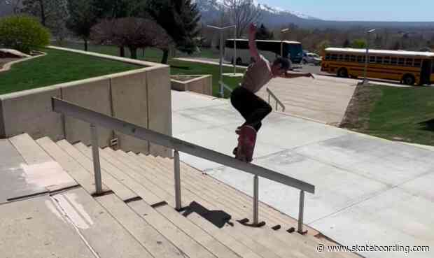 Killing The Spot: Watch Leo Romero's Envious 12-Stair Handrail "Warm Up" Session
