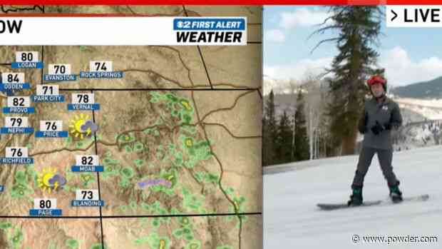 Watch: Weatherman Wows With In-Depth Forecast While Snowboarding On Live TV