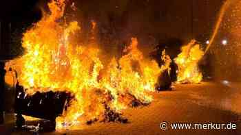 Weilheim: Unbekannte legen in der Nacht zwei Brände mitten in der Stadt