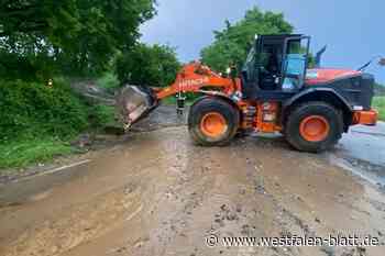 Straße nach Unwetter in Werther gesperrt