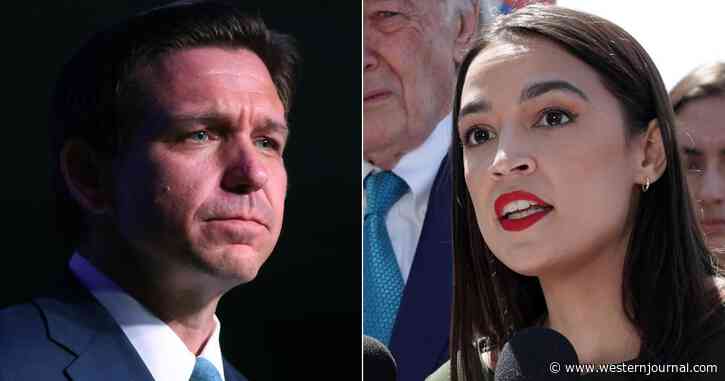 Cameras Capture AOC Telling DeSantis to 'Read a Bible' After Gov's Comments on Daniel Penny
