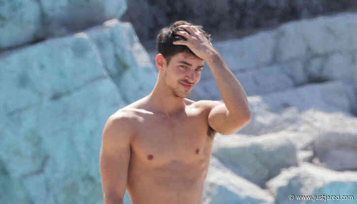 'Elite' Star Manu Rios Hits the Beach in Cannes with Stylist Marc Forne - See Shirtless Photos!