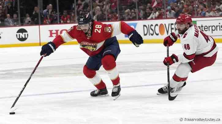 Bobrovsky nets shutout as Panthers clip ‘Canes 1-0, lead series 3-0