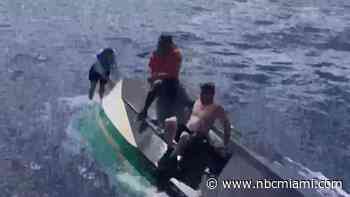Video Shows Hollywood Charter Boat Rescuing Fishermen After Boat Capsizes