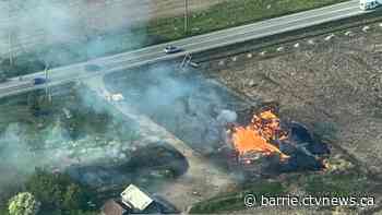 Cause of large barn fire in Clearview Township under investigation