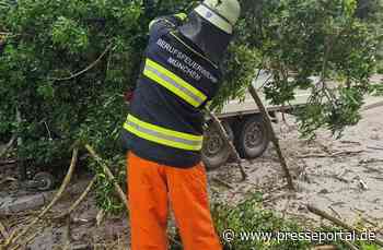 FW-M: Baum durchstanzt Pkw-Anhänger (Moosach)