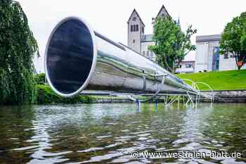 Mit diesem Trichter hört man die Pader noch lauter plätschern