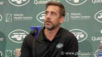 Aaron Rodgers appears to injure ankle during Jets OTAs, sits out remainder of practice, per reports