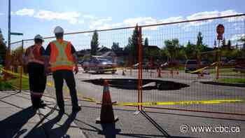 City crews investigating 'massive' sinkhole in southeast Calgary