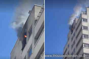 Thamesmead Yarnton Way fire: Video shows smoke from top window