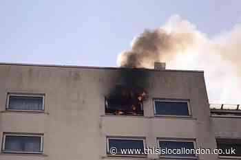 Yarnton Way Thamesmead flat fire: Ten people and cat rescued